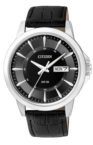 Zegarek CITIZEN Quartz Leather BF2011-01EC Czarnosrebrny