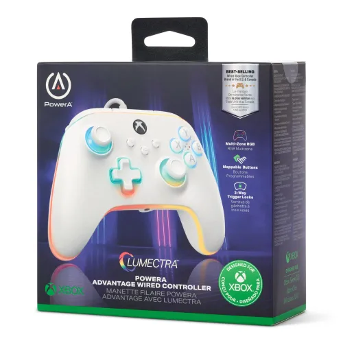 Pad PowerA Advantage Wired Controller Lumectra White do Xbox Series X/S, Xbox One, PC Przewodowy