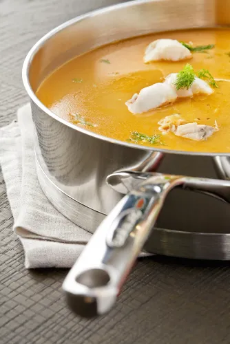 DEMEYERE Atlantis 24 cm - patelnia ze stali nierdzewnej z pokrywką