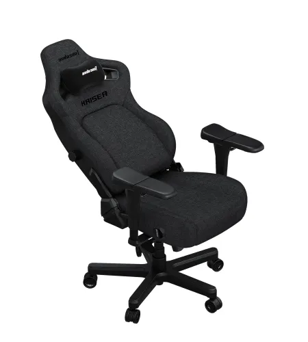Fotel Anda Seat Kaiser 4 L Gamingowy do 120kg Tkanina Ciemnoszary