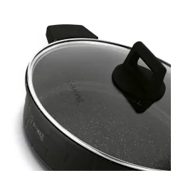Patelnia głęboka na indukcję z pokrywką Starke Pro Brick Marble 28 cm