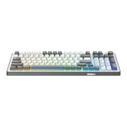 Klawiatura gamingowa White Shark Excalibur biała KTT Wine Red RGB Hot-Swap