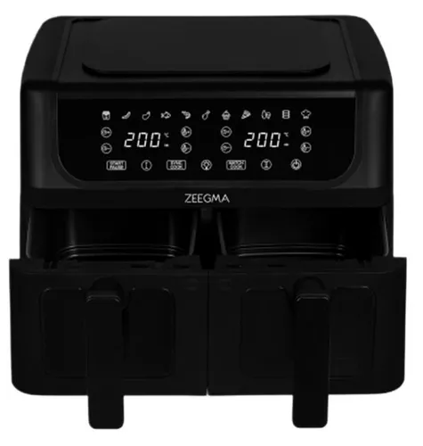 Air Fryer Frytkownica beztłuszczowa ZEEGMA Knapper Dual 9l 12 automatycznych programów