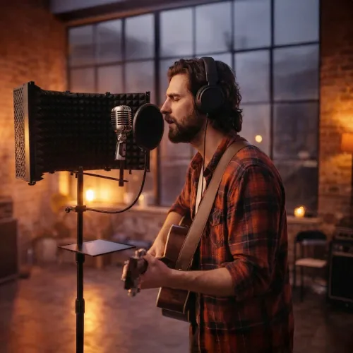 Mikrofon z ekranem akustycznym MUSICMATE MM-450 StudioMaster Pro