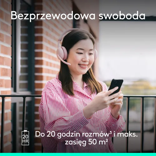 Słuchawki LOGITECH Zone Wireless 2 ES Bezprzewodowe, Nauszne, ANC Różowy