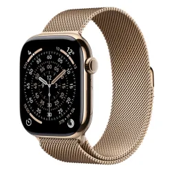 Apple Watch 11 GPS + Cellular 46mm koperta z tytanu (złoty) + bransoleta mediolańska rozmiar S/M (złoty)