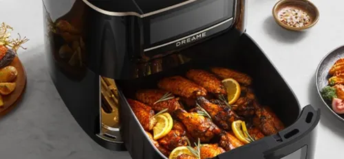 Air Fryer Frytkownica beztłuszczowa DREAME AF30 Czarny 7l z okienkiem do obserwacji postępów gotowania