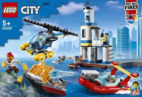 Конструктор Lego City Приморская полиция и пожарные (60308)