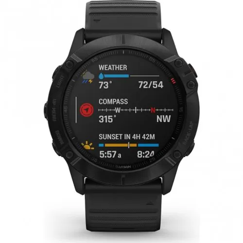 Смарт-часы Garmin fenix 6X Pro черные с черным ремешком (010-02157-01)