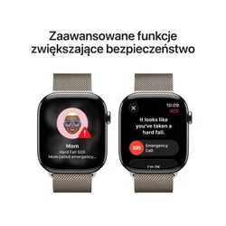 Apple Watch 11 GPS + Cellular 42mm koperta z tytanu (naturalny) + bransoleta mediolańska (naturalny)
