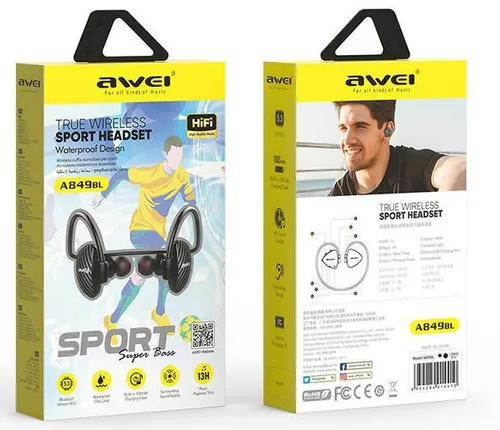 Słuchawki dokanałowe AWEI A849BL  Czarny