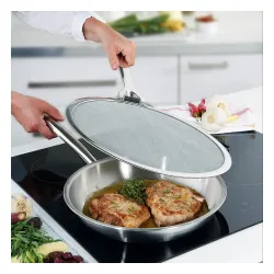 SPRING Vulcano - sitko / osłona na patelnie ze stali nierdzewnej