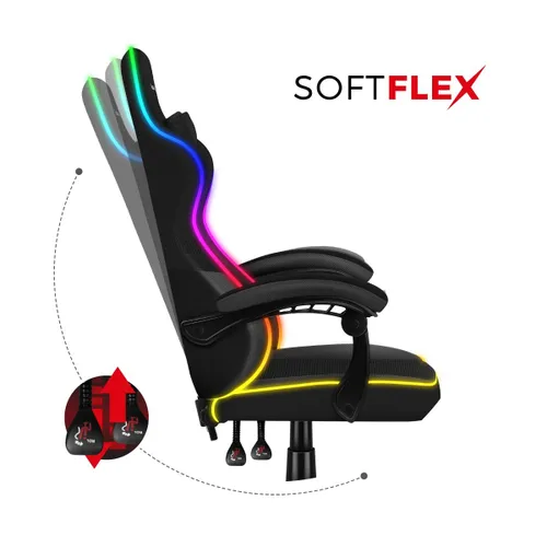 Fotel HUZARO Force 4.4 RGB Czarny