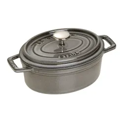 STAUB LA COCOTTE Garnek żeliwny owalny 600 ml, grafitowy