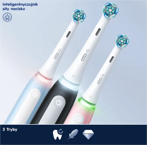 Szczoteczka magnetyczna ORAL-B iO White Clean Czarny (końcówka wybielająca + pokrowiec)