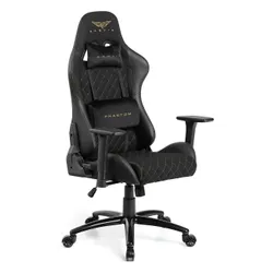 Fotel GAMVIS Phantom Large Czarny (złote elementy)