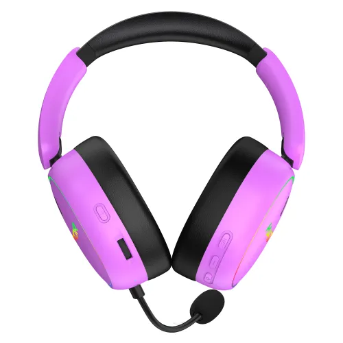 Słuchawki bezprzewodowe z mikrofonem Hator Phoenix 2 Wireless ESH42 ANC Nauszne Fioletowy