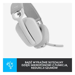 Słuchawki bezprzewodowe z mikrofonem Logitech Zone Vibe 100 Nauszne Biały