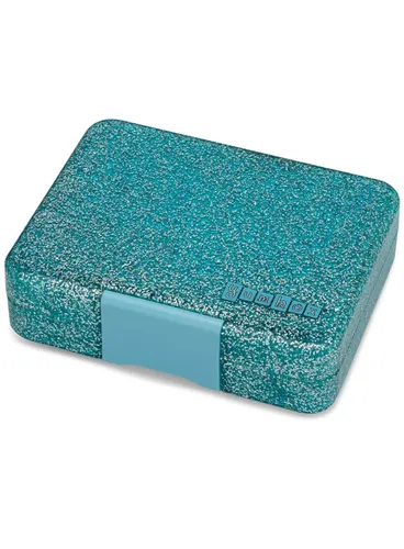 Śniadaniówka / lunchbox dziecięcy Yumbox Snack - twinkle aqua glitter / aqua clear