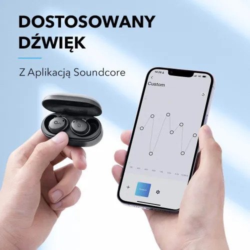 Słuchawki bezprzewodowe Soundcore DOT 3i v2 Dokanałowe Bluetooth 5.2 Czarny