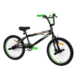 Rower dziecięcy KARBON Stickerboomb BMX 20 Czarno-zielony