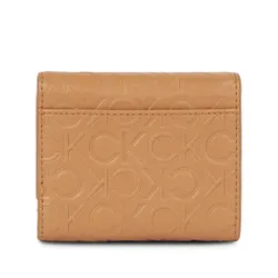 Женский кошелек Calvin Klein Re-Lock Trifold Xs Emb K60k611321 Brown Sugar GA5