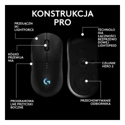 Myszka gamingowa Logitech G Pro 2 Lightspeed Czarny