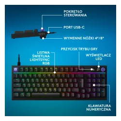 Klawiatura mechaniczna Logitech G316 X 98 Czarny