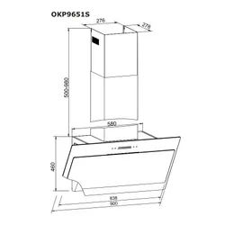 Вытяжка Amica OKP9651S черный