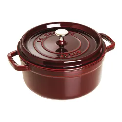 STAUB La Cocotte 3,8 l żurawinowy - garnek żeliwny z pokrywką
