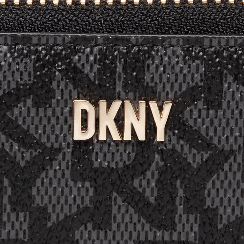 Büyük Kadın Cüzdan DKNY Bryant SM Zip Aroun R831j656 BK Logo / Bk XLB