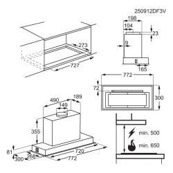 Okap Electrolux 900 LFG818K Czarny