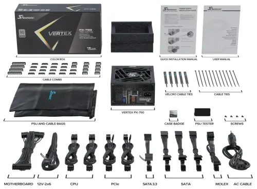 Zasilacz Seasonic Vertex PX-750 750W 80+ Platinum Czarny