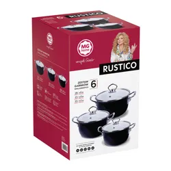 Zestaw garnków MG HOME Rustico (6 elementów)