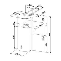 Okap Faber Cylindra Plus BK Matt Czarny
