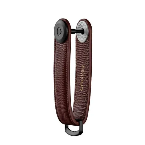 Skórzane etui na klucze Orbitkey Saffiano - dark cherry