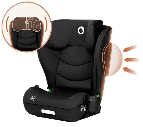 Fotelik samochodowy LIONELO Neal i-Size 100-150 cm (15-36 kg) Czarny