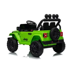 Auto Na Akumulator Jeep Rubicon 2X200W 24V Eva Skóra LED Pilot Radio MP3
