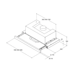 Okap Whirlpool AKR53901IX Srebrny