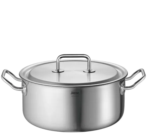 SPRING Cut Resist Pure – garnek niski z powłoką nieprzywierającą stal nierdzewna śred. 24 cm 4,7 l