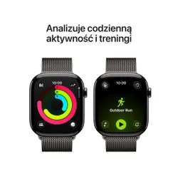 Apple Watch 11 GPS + Cellular 46mm koperta z tytanu (łupek) + bransoleta mediolańska rozmiar M/L (łupek)