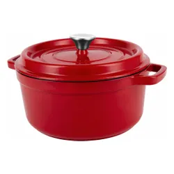 Garnek żeliwny VINTAGE CUISINE VC2P2218RF20CP Czerwony 2.2L