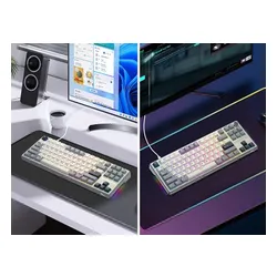 Klawiatura ROYAL KLUDGE R87 Pro Half Grey Brown Switch