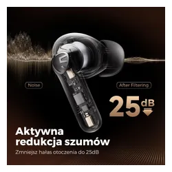 Słuchawki bezprzewodowe Soundpeats Life Dokanałowe Bluetooth 5.2 Czarny