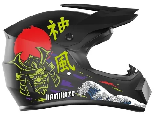 Kask KAMIKAZE Katana Czarny Full Face (rozmiar L)