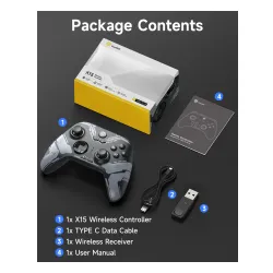 Pad EasySMX X15 do Nintendo Switch, PC Bezprzewodowy Czarny