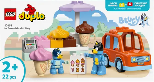 LEGO Klocki DUPLO Bluey 10458 Wyprawa po lody z Bluey