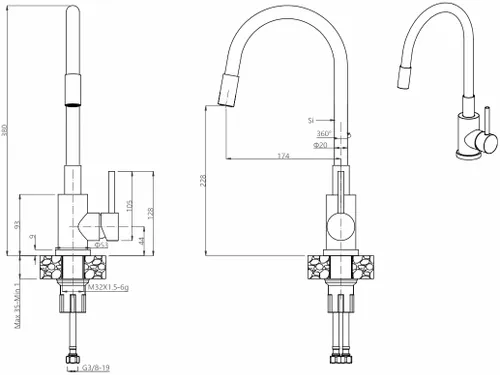 Bateria MYQ Missouri MIS0101 Czarny/stal