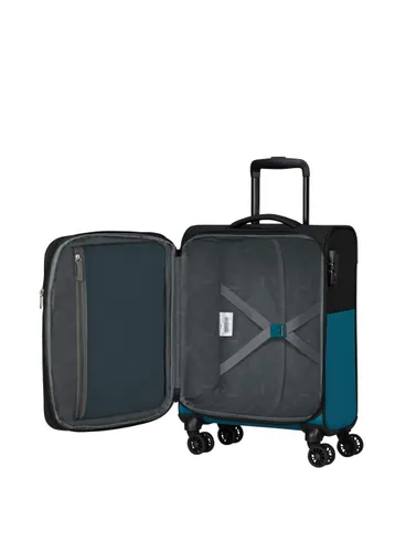 Walizka kabinowa American Tourister Daring Dash EXP- black / blue