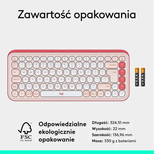 Klawiatura membranowa Logitech POP Icon Keys Różowy